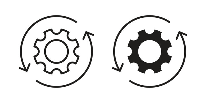 System update icon illustration isolated on White background, Vector icon Eps10.