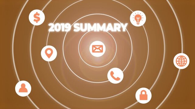 2019 business summary infographic template