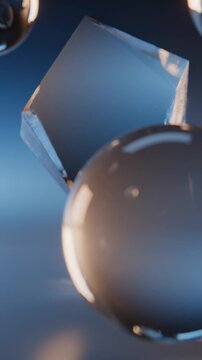 透明ガラスが反射する抽象空間