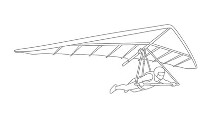  Soaring Through the Sky: Depicts a hang glider soaring gracefully through the open sky, inviting the viewer to experience the thrill of flight.  © Ajm