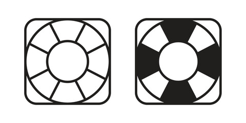 Life buoy icon on white background. Simple vector illustration for graphic and web design © Gary