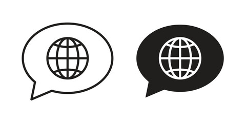 Language icon on white background. Simple vector illustration for graphic and web design © Gary