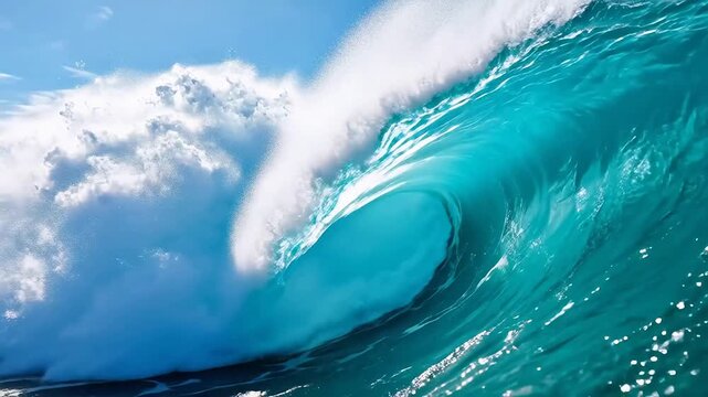 Large ocean wave crashing