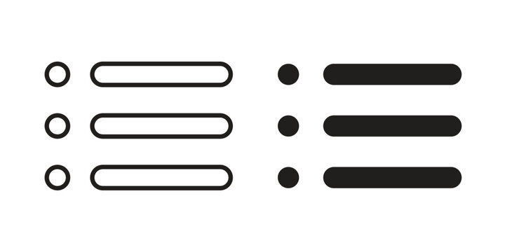 Menu icon on white background. Simple vector illustration for graphic and web design