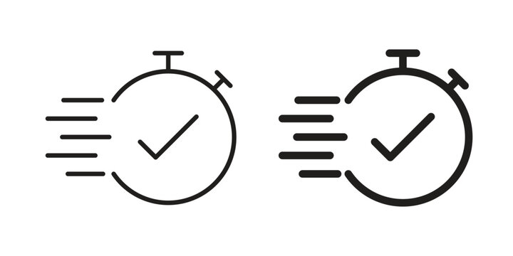 Quick Time icon on white background. Simple vector illustration for graphic and web design