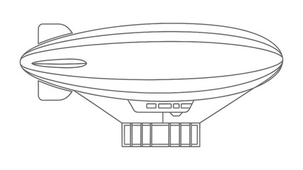 Vintage Airship in Flight: A classic illustration of an airship soaring through the sky, evoking a sense of adventure and nostalgia. © mstmahmuda