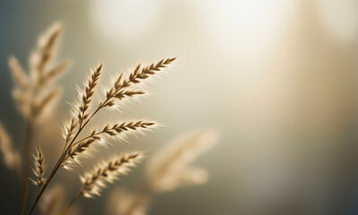 Obraz premium Subtle organic texture overlay on neutral gradient soft diffused lighting serene seasonal Generative AI