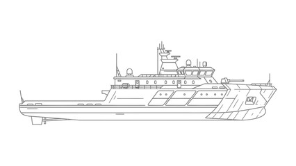 Obraz premium Precision Vessel: A meticulously crafted illustration of a vessel, showcasing intricate design and structural details.