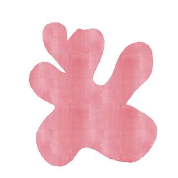 Pink Abstract Watercolour Shape