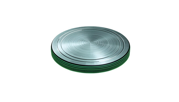 The Digital Disc (Storage Unit). The compact signature of infinite data. A sleek, metallic storage medium designed for a world where information is the most valuable currency.