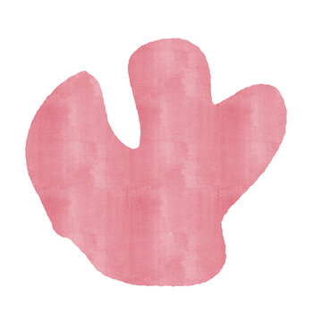Pink Abstract Watercolour Shape