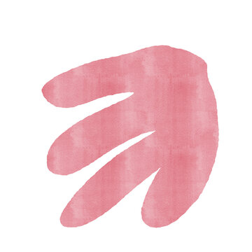 Pink Abstract Watercolour Shape