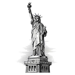 Statue of Liberty Hand Drawn Sketch © Salon
