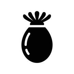 Elegant black ink bottle featuring a classic feather quill top, perfect for vintage, writing, or creative design projects. © md