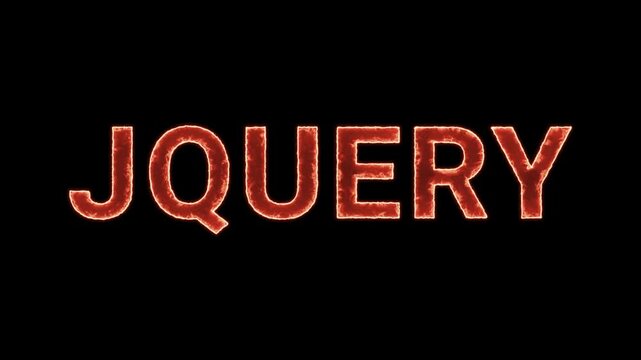 Jquery Text Glowing Neon Reveal Animation Orange Isolated On Black Background
