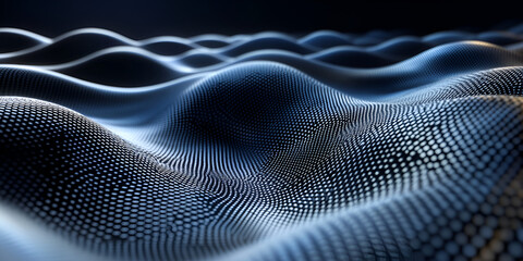 Naklejka premium Futuristic Quantum Simulation Running on Curved Display with High-Tech Minimal Background
