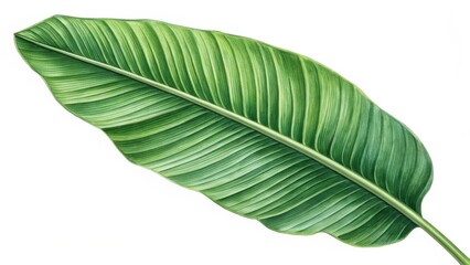 Obraz premium A vibrant close-up of a large green leaf, showcasing its intricate details and natural beauty