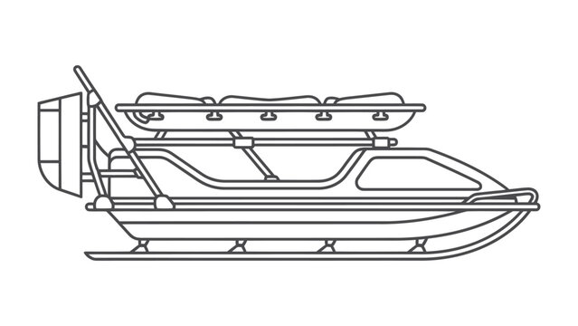 Arctic Rescue Sled: A rugged and specialized sled, purpose-built for efficient rescue operations in snowy and icy terrains. Designed for safety and reliability in harsh arctic conditions.