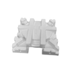 White protective packaging material