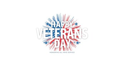 Obraz premium Celebrating veterans day with a patriotic explosion of colors and words