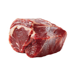Fototapeta premium Raw marbled beef steak cut with visible fat layers on dark background meat