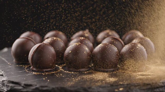 coffee beans on a black background