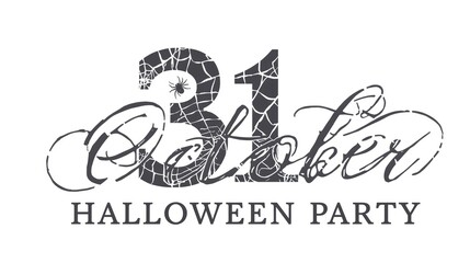Invitation for a spooktacular 31st october halloween party with elegant script and design