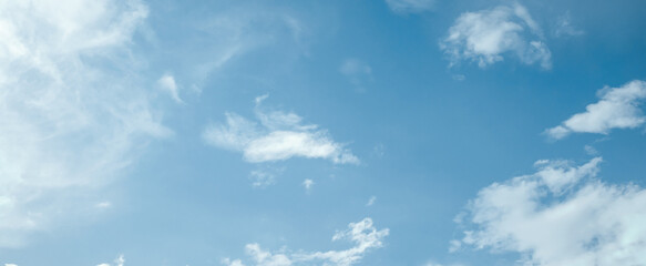 sunny sky, white clouds, bright sky background