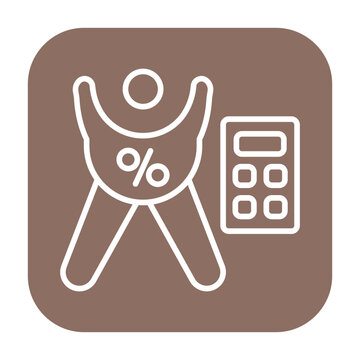 Body Fat Percentage Vector Icon