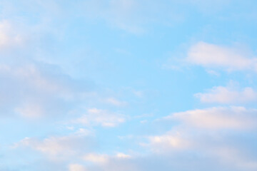 Obraz premium Blue Sky with Soft White Clouds Background