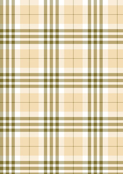 Seamless green plaid fabric texture with a checkered tartan pattern and geometric weave design for textile material wallpaper or a vector cloth backdrop