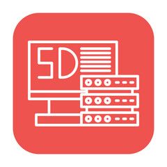 5D Data Storage Vector Icon