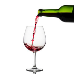 Red wine being poured into a glass