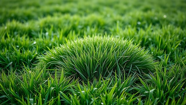 mediocrity. A subtle grassy mound with morning dew, a slight elevation in the natural terrain. travel magazines, destination branding, designed for outdoor magazines and nature guides.