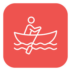 Rowing Boat Vector Icon © SAMDesigning