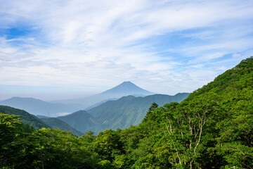 大峠から見る夏の富士山
