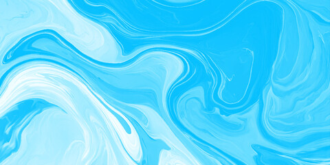 The texture of blue fluid marble pattern modern style liquid background, marble pattern texture natural background with soft waves and white fabric liquid metallic art paint texture. © Namira