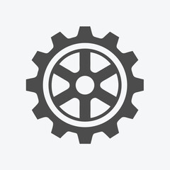 Fototapeta premium Various solid and outline gears, some with human figures inside them, present diverse mechanisms