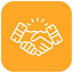 Obraz premium Deceptive Handshake Vector Icon