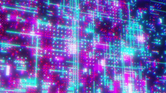 Technology background with dots and lines