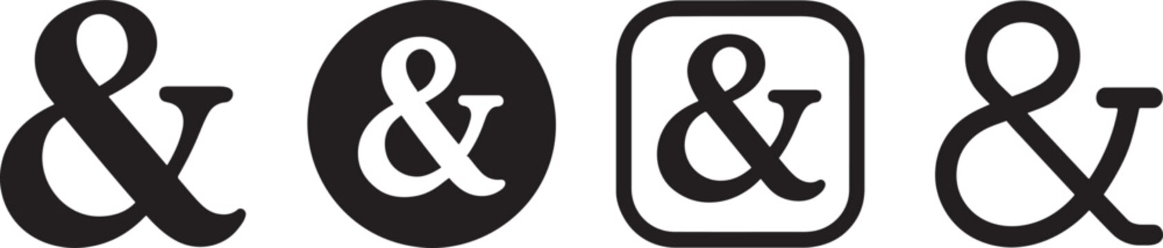 Premium ampersand icon with bold uniform stroke.