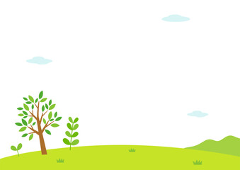 Obraz premium Spring green nature landscape background.