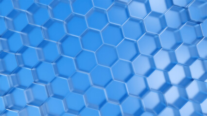 Abstract glass hexagonal