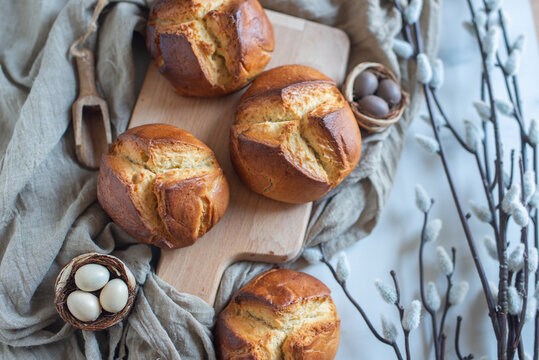 Traditional austrian easter bread pinze 