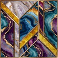 Luxury Geometric Agate Marble Art Background