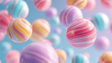 浮遊するパステル・マーブル