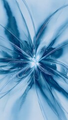 Serene sapphire landscape a futuristic watercolor design evoking tranquility and modern artistic innovation