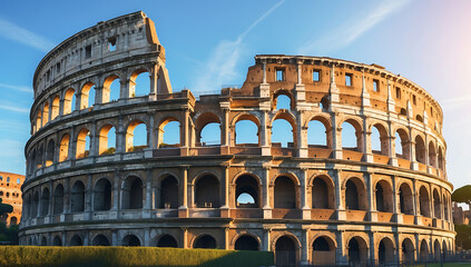 Fototapeta premium Colosseum Rome Italy Ancient Amphitheater Ruins.