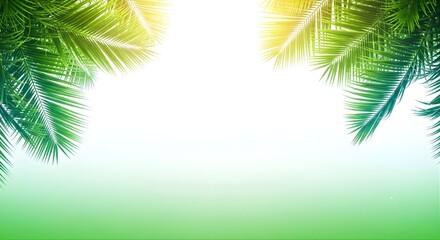 Fototapeta premium Celebrating world environment day with lush tropical green nature background