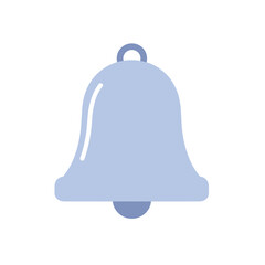 Simple Blue Bell Icon Representing Notifications and Reminders.
